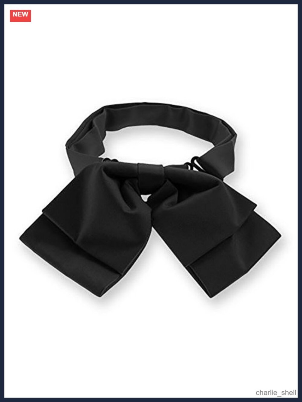 Floppy Bow Tie 100% Polyester Light Satin Finish Adjustable Band